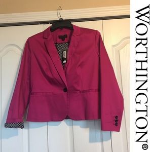 Worthington Pink Blazer PETITE Sz Large
